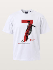 CR7 Portugal Split Portrait Cotton T-shirt