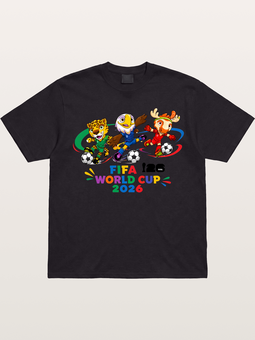 2026 World Cup Mascots Art Gildan T-shirt