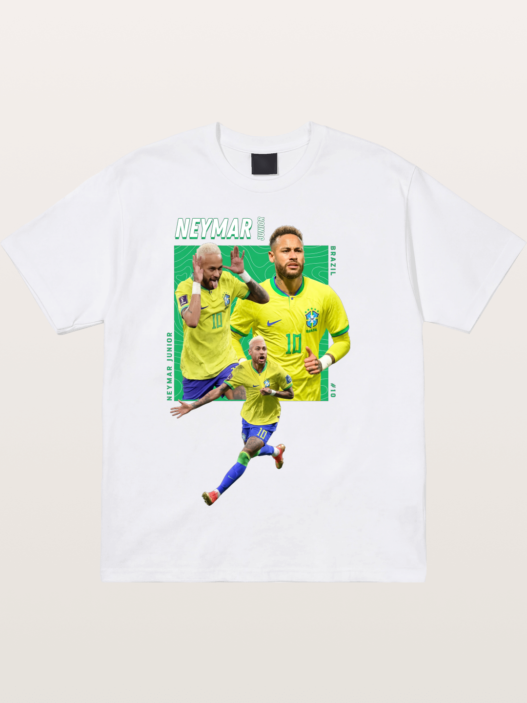 Neymar Collage Brazil Poster Cotton T-shirt