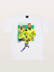 Neymar Collage Brazil Poster Cotton T-shirt