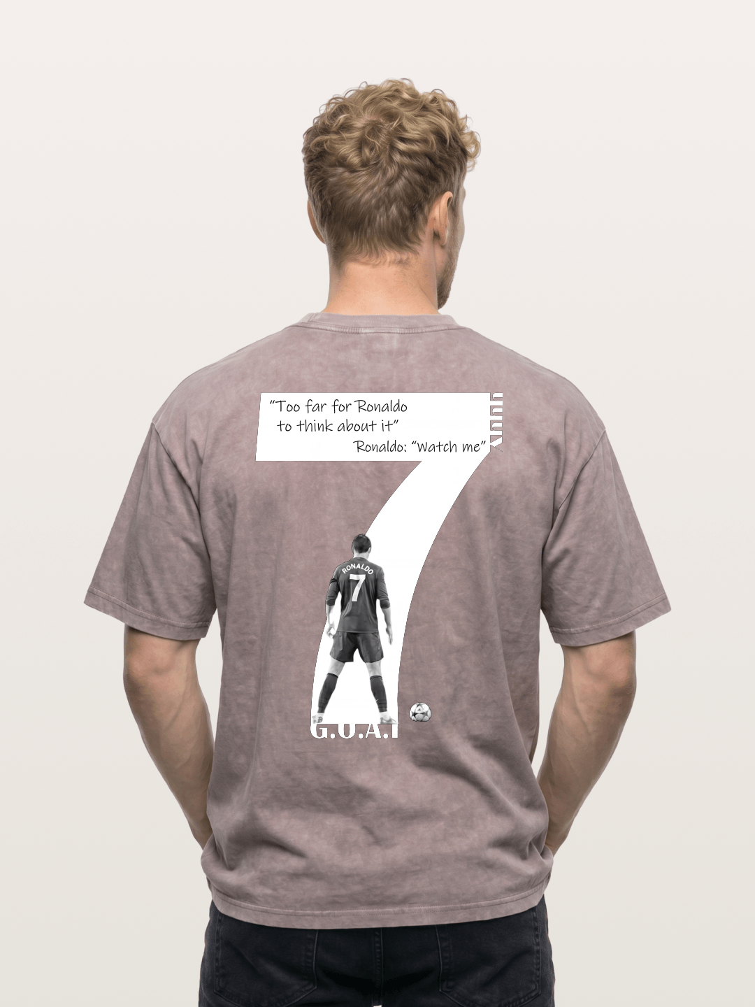 Ronaldo #7 Watch Me Quote Washed T-shirt