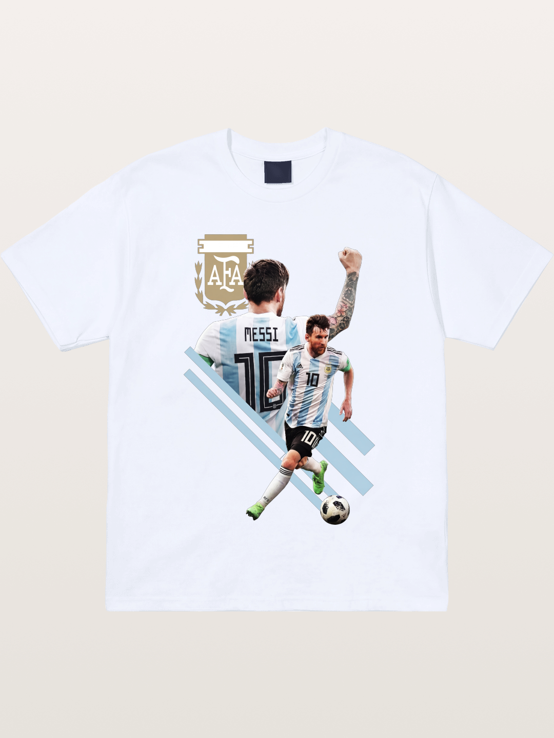 Messi Argentina Layered Art Gildan T-shirt