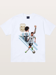 Messi Argentina Layered Art Gildan T-shirt