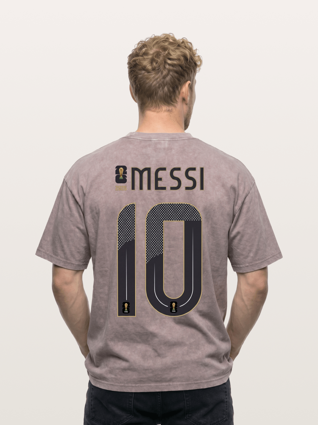 Argentina 10 Messi 2026 WC Washed T-shirt