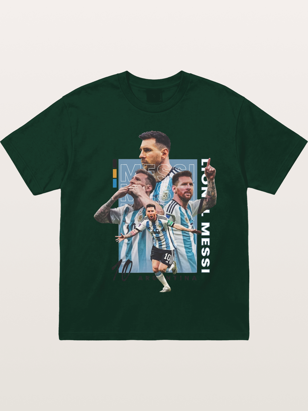 Messi Argentina Layered Collage Gildan T-shirt