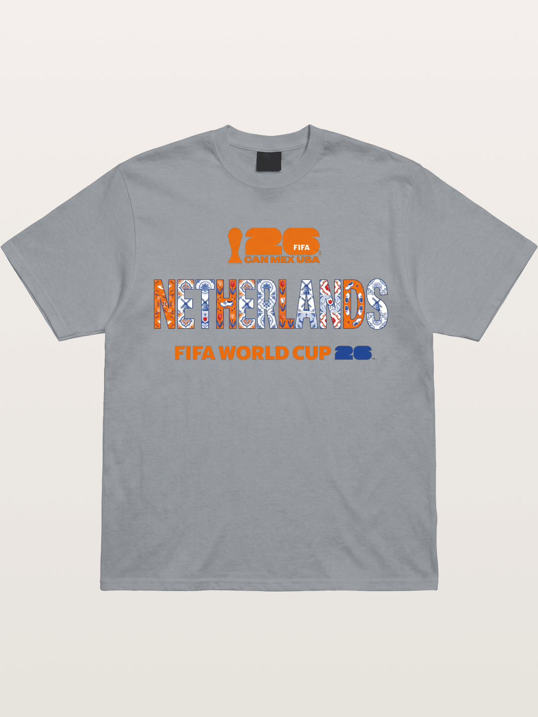 Netherlands 2026 Delft Blue Typo Gildan T-shirt