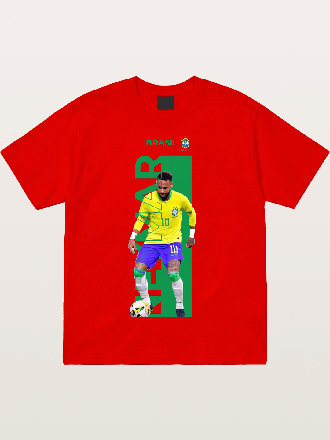 Neymar Brasil Jersey Print Cotton T-shirt