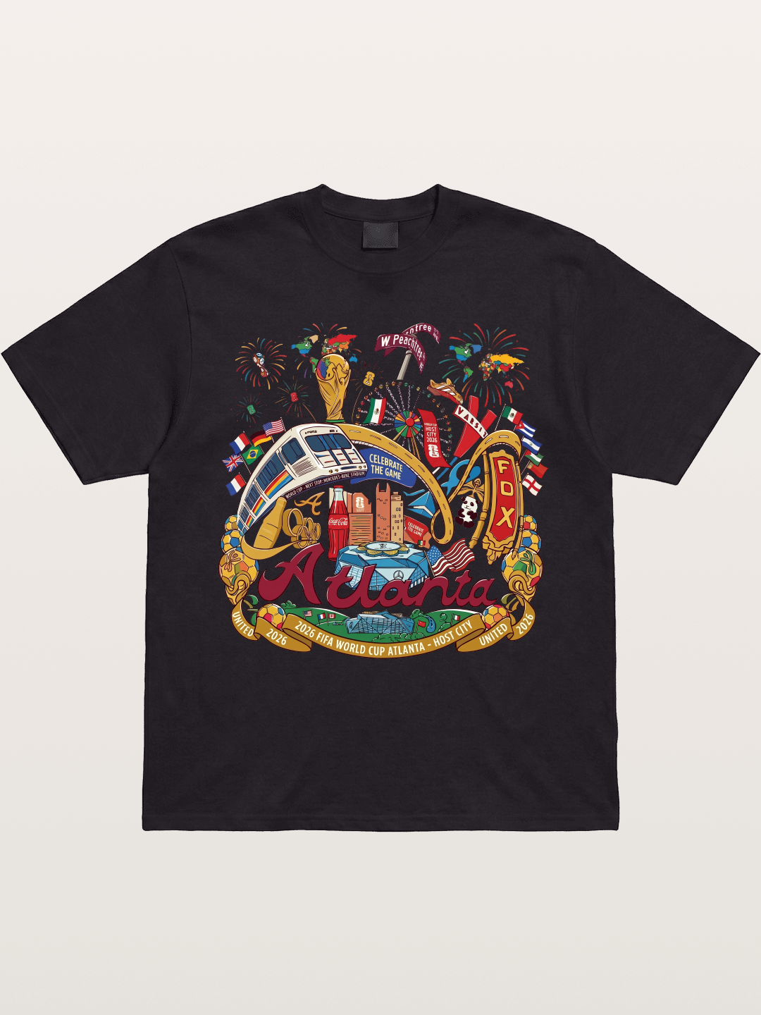 Atlanta 2026 World Cup Poster Gildan T-shirt