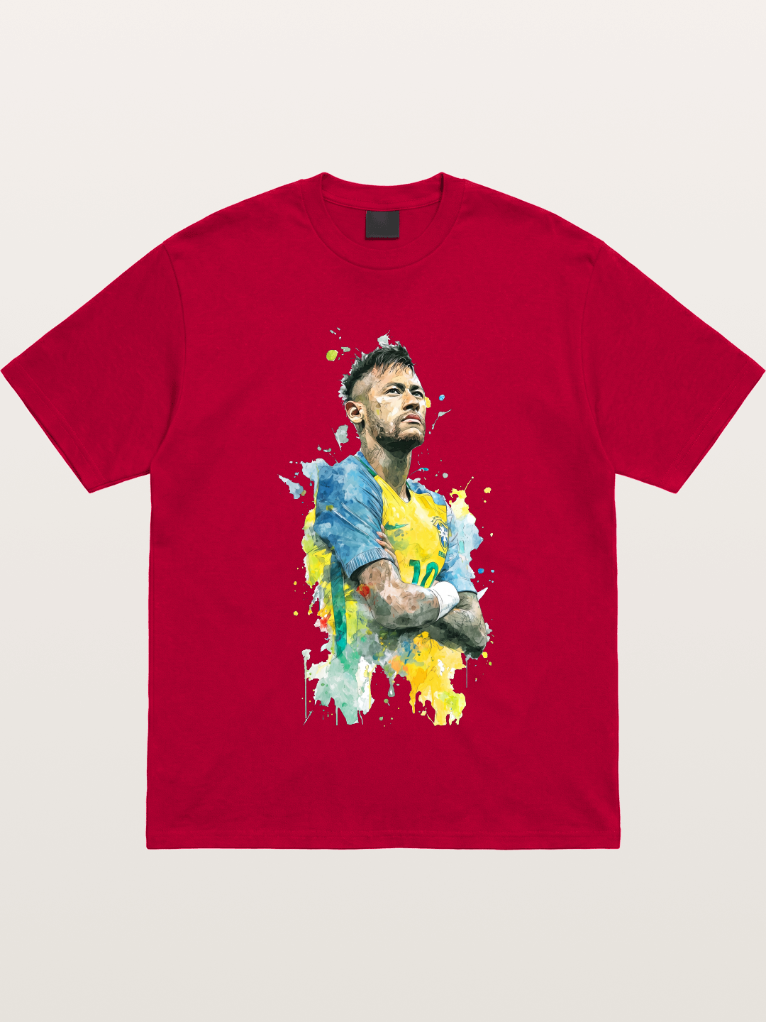 Neymar Brazil Watercolor Print Gildan T-shirt