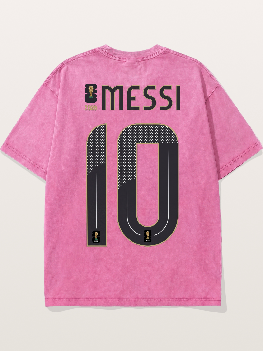 Argentina 10 Messi 2026 WC Washed T-shirt