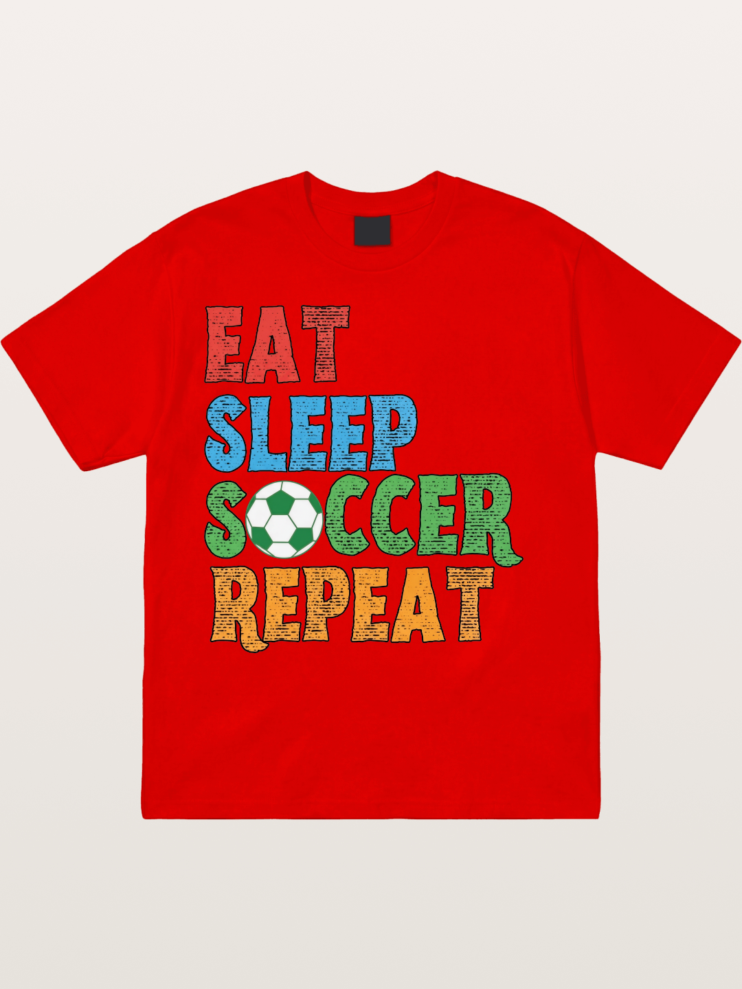 Eat Sleep Soccer Repeat Cotton T-shirt