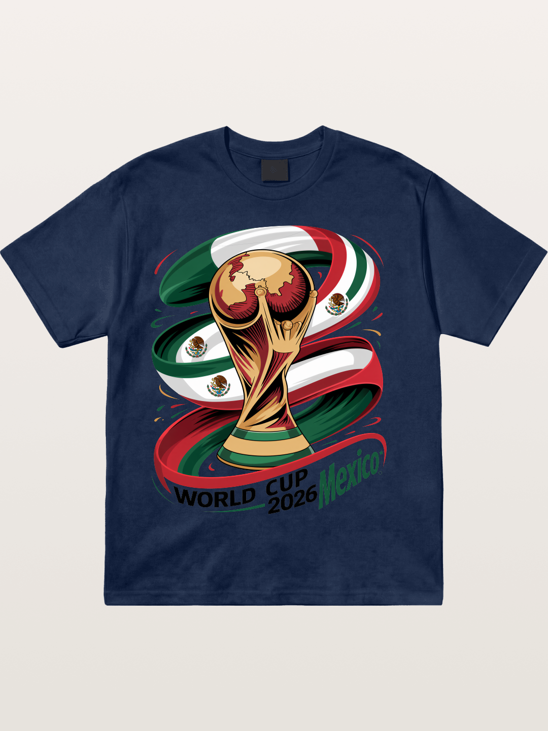 2026 Mexico WC Trophy Art Cotton T-shirt