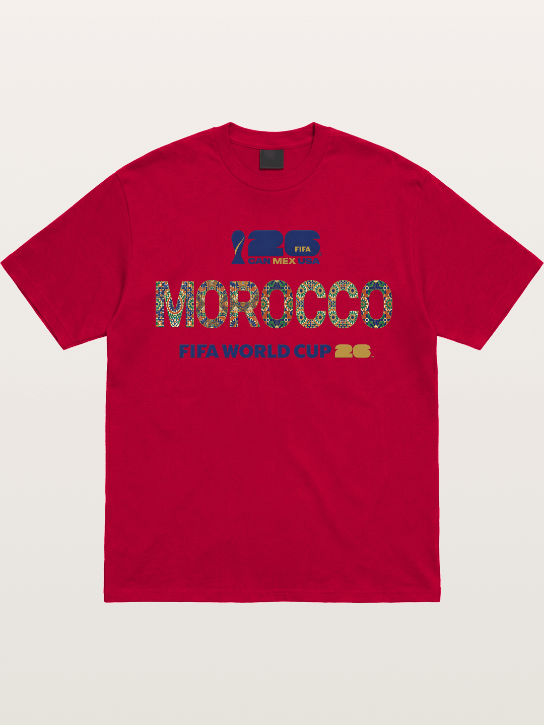 Morocco 2026 Mosaic Typography Gildan T-shirt