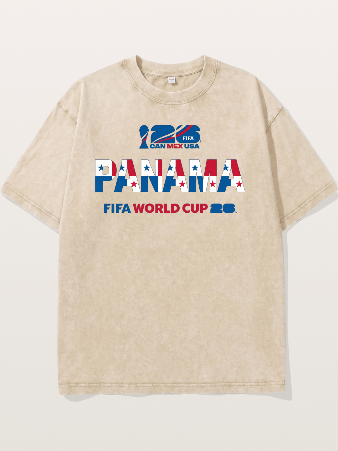 Panama 2026 Flag-Inspired Graphic Washed T-shirt