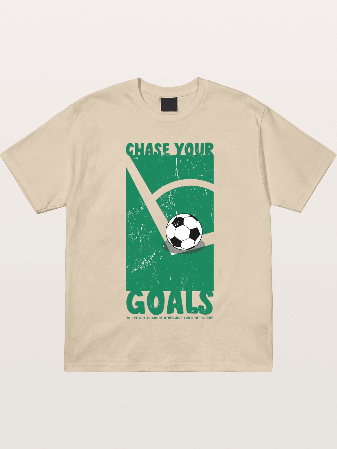 Chase Your Goals Green Poster Gildan T-shirt