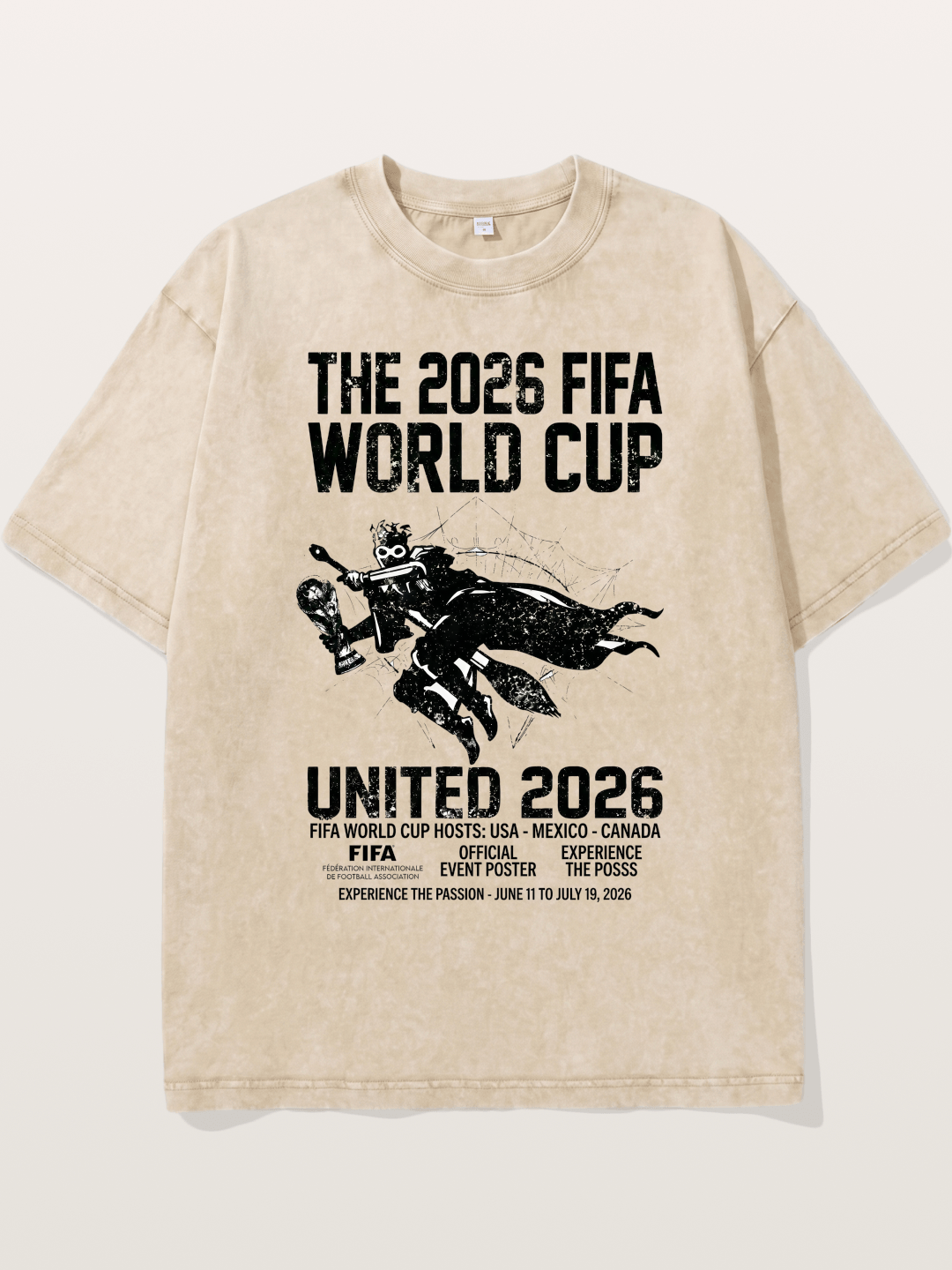 2026 World Cup Rider Poster Washed T-shirt