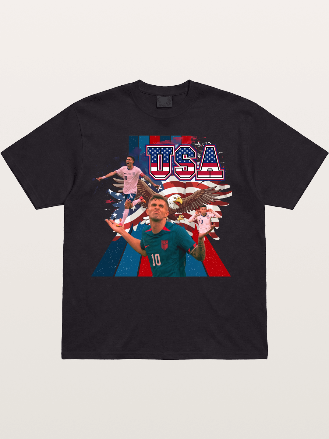 US Soccer Eagles And Two National Stars Cotton T-shirt