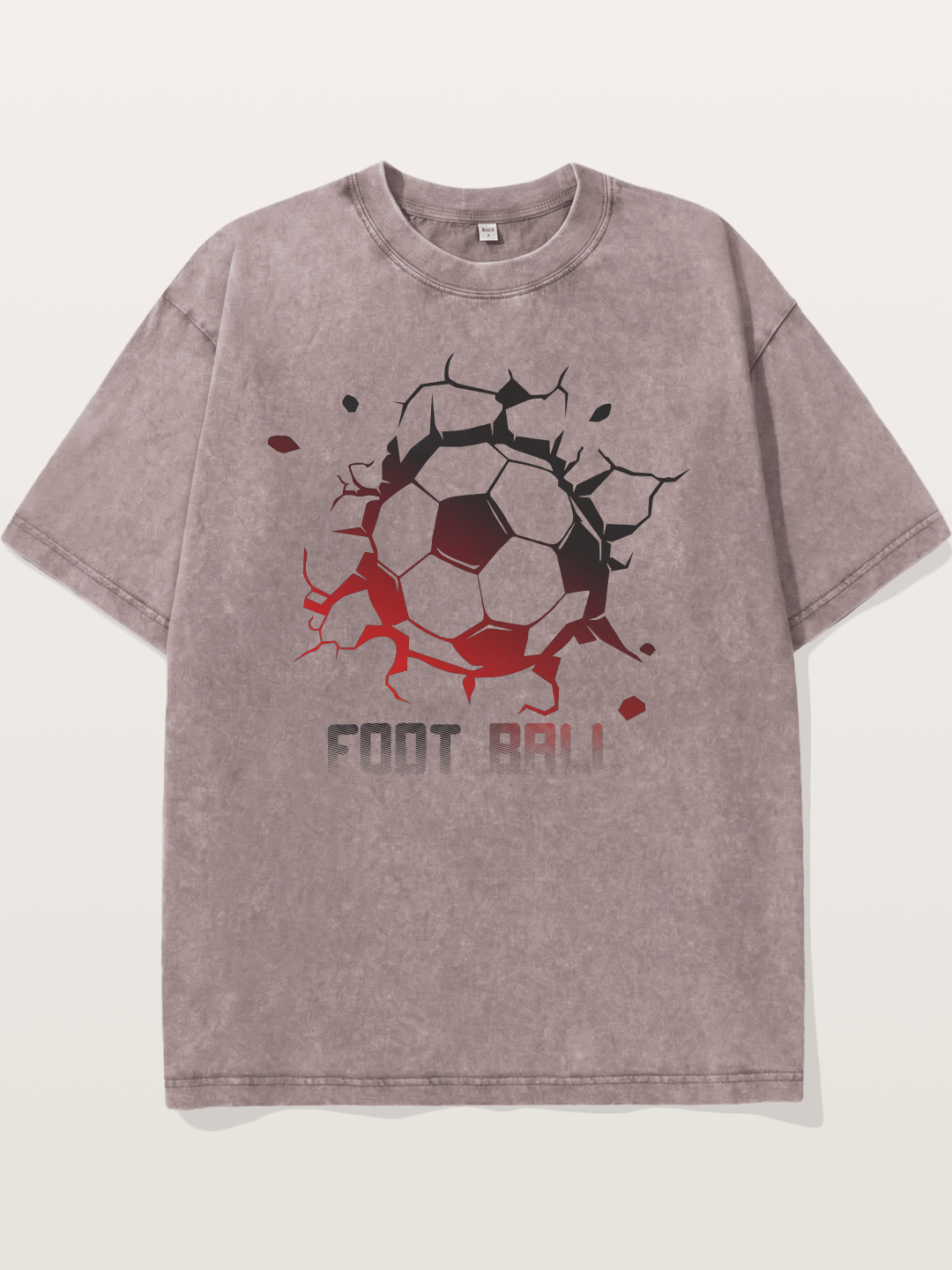 Football Crack Effect USA Style Washed T-shirt