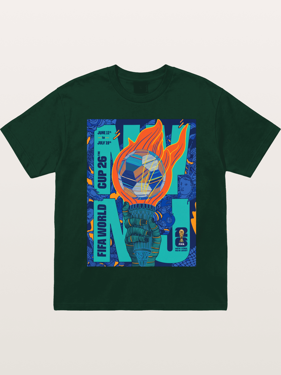 NYNJ WC 2026 Liberty Torch Soccer Gildan T-shirt