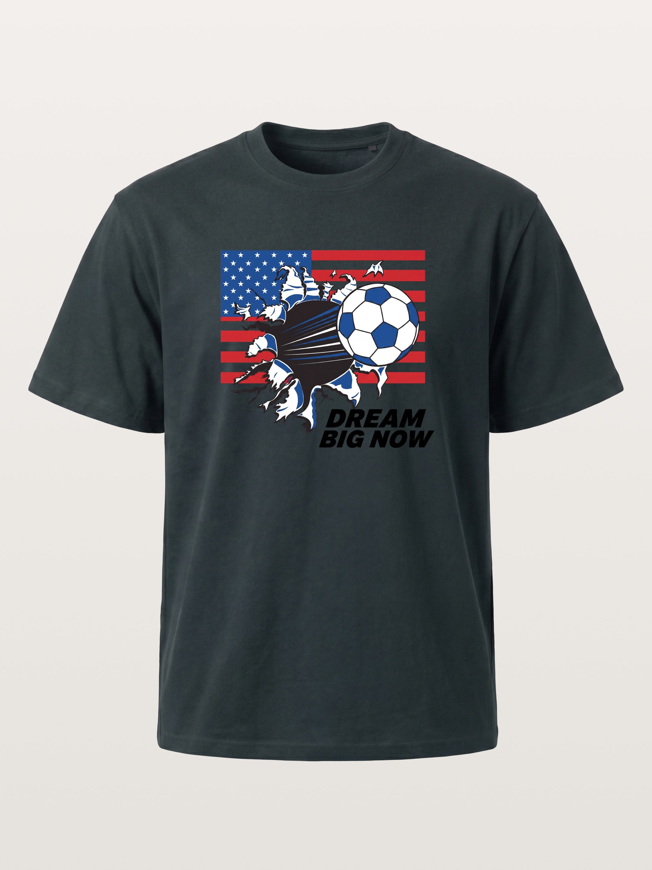 Torn Flag Soccer Explosion Design Gildan T-shirt