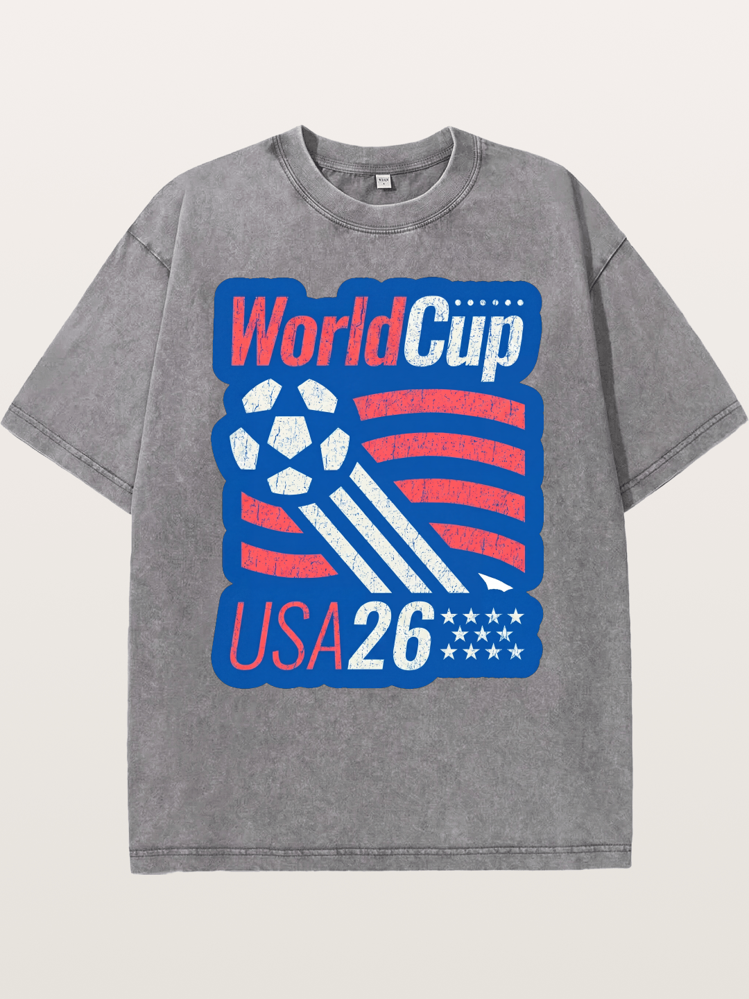 American Flag Soccer Ball WC 2026 Washed T-shirt