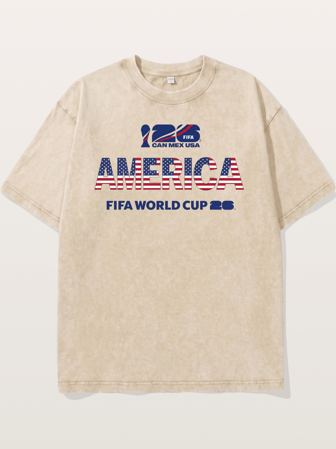2026 World Cup MEXUSA Flag Art Washed T-shirt