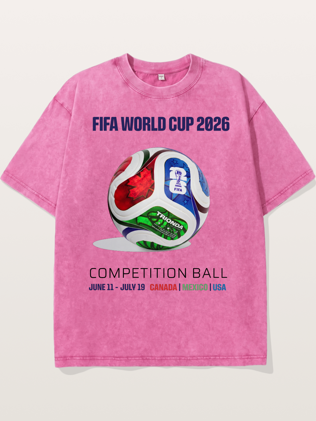 2026 World Cup Official Competition Ball Washed T-shirt