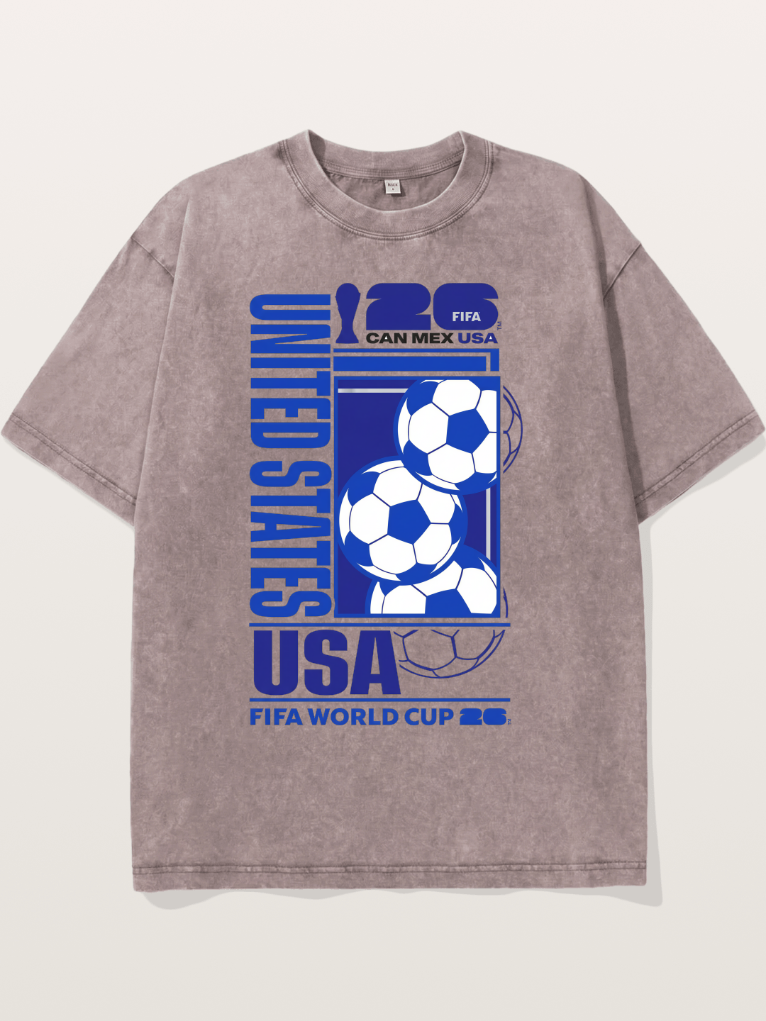 USA Mexico Canada Soccer Art Washed T-shirt