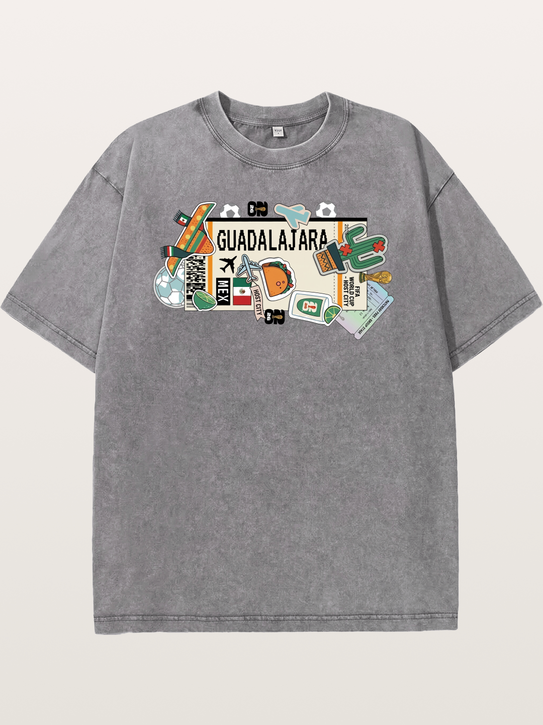 Guadalajara Mexican Culture Art Washed T-shirt
