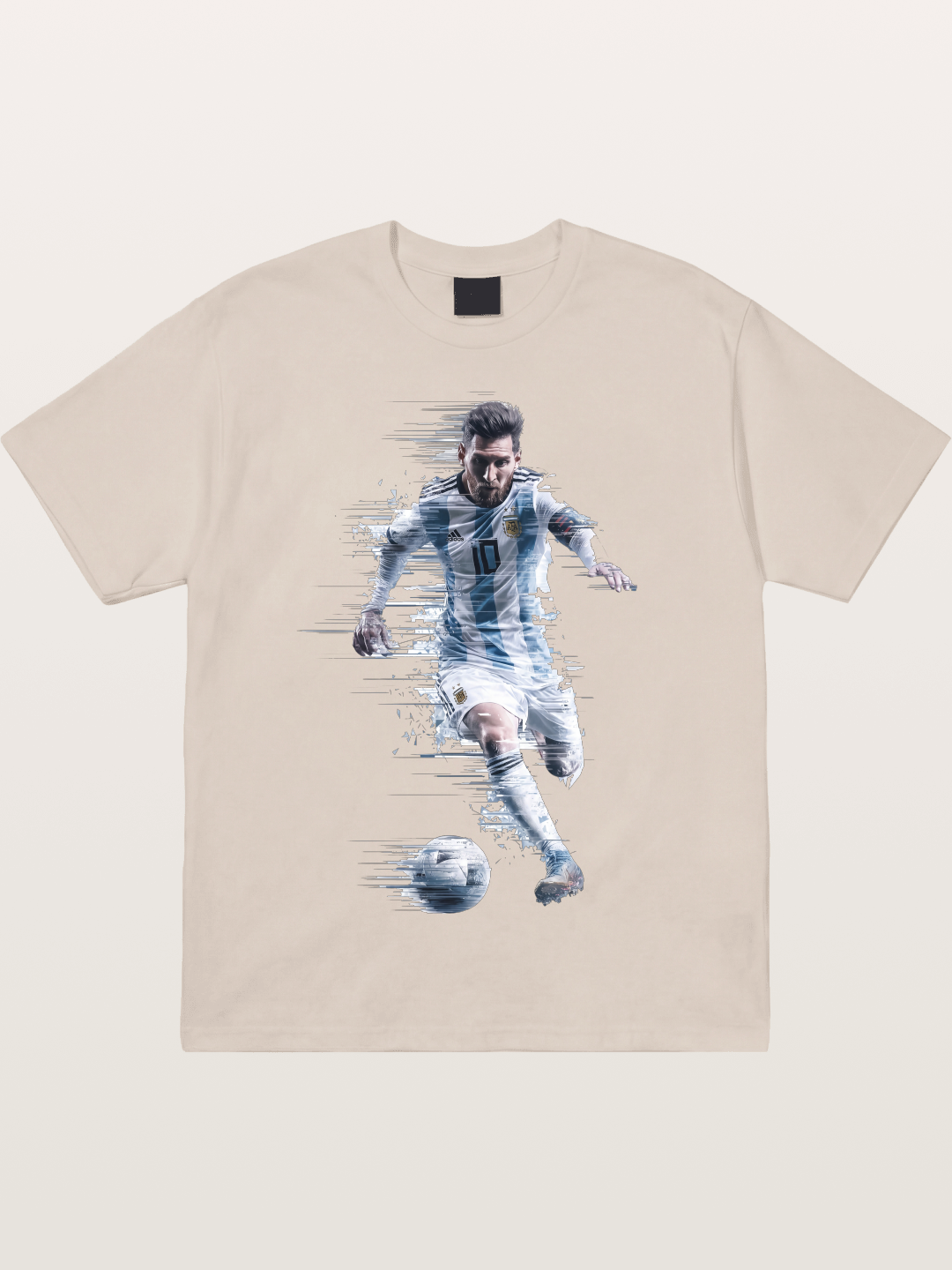 Messi Motion Blur Graphic Cotton T-shirt