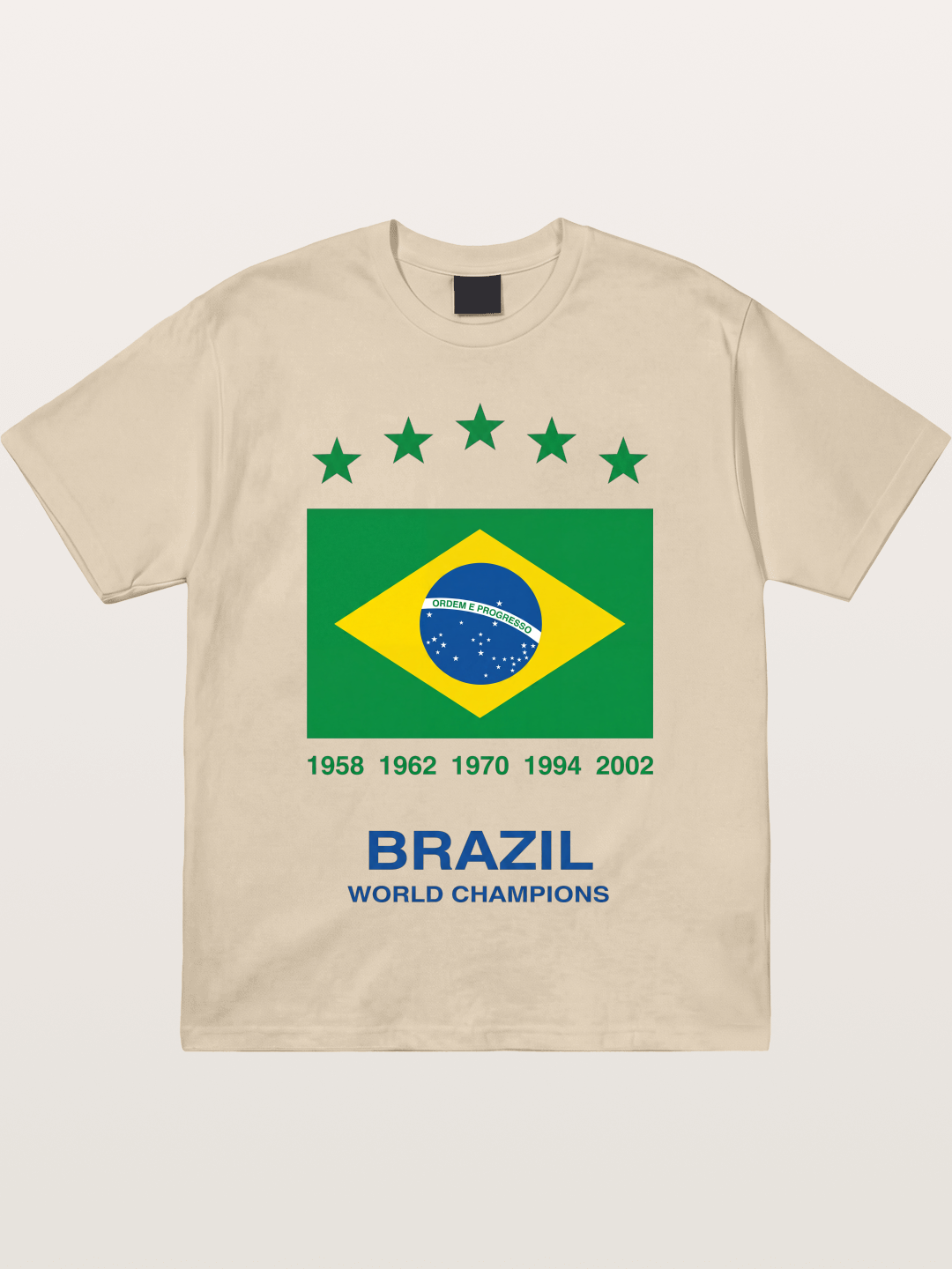 Brazil World Champions Flag Card Gildan T-shirt