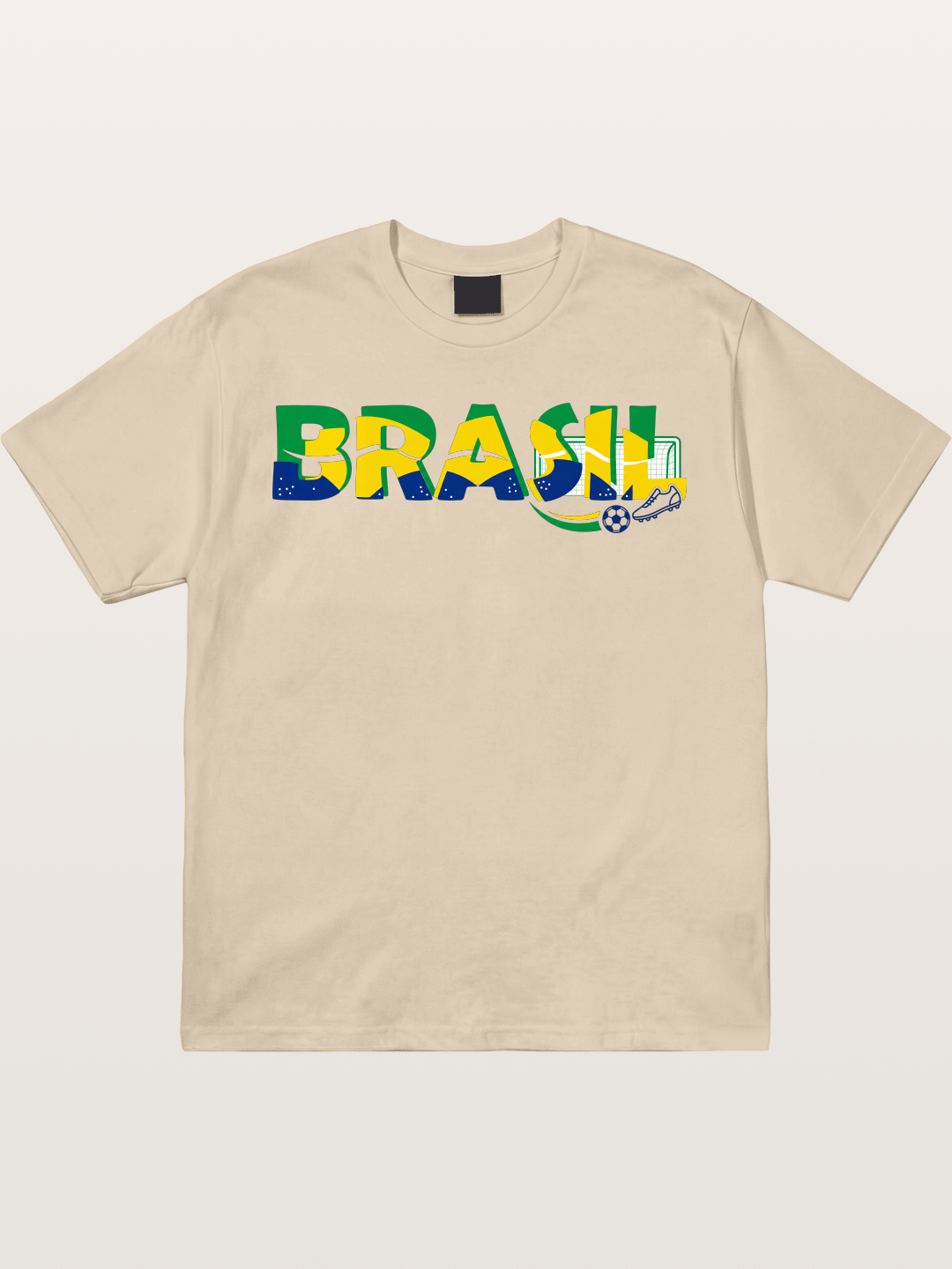 Brasil Typo Soccer Badge Gildan T-shirt