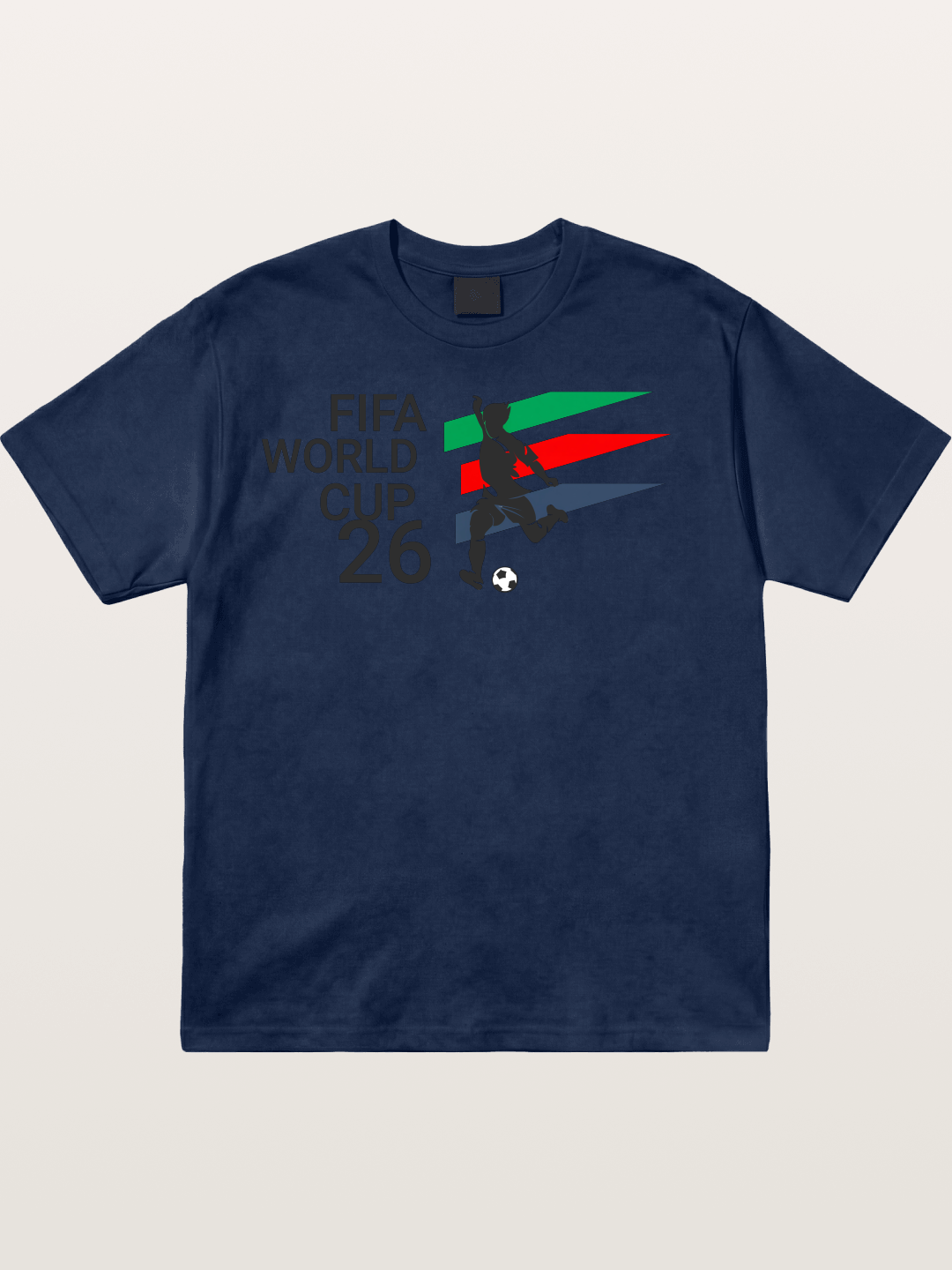 2026 WC Soccer Player Color Stripes Cotton T-shirt
