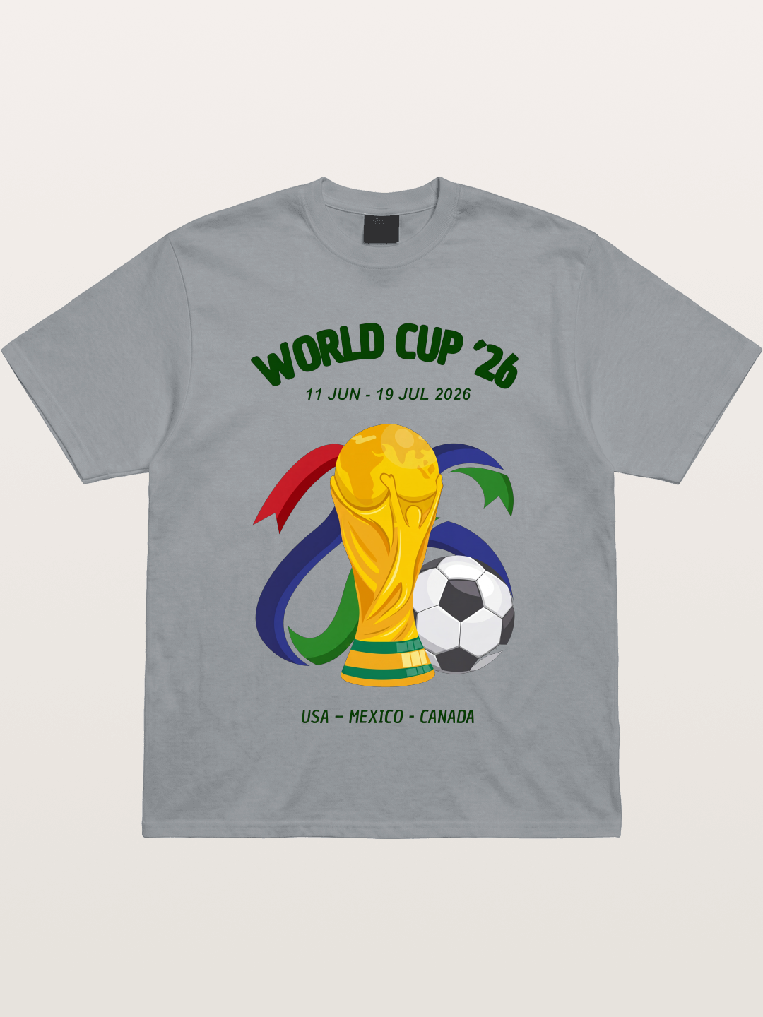 World Cup 26 Trophy and Soccer Ball Gildan T-shirt