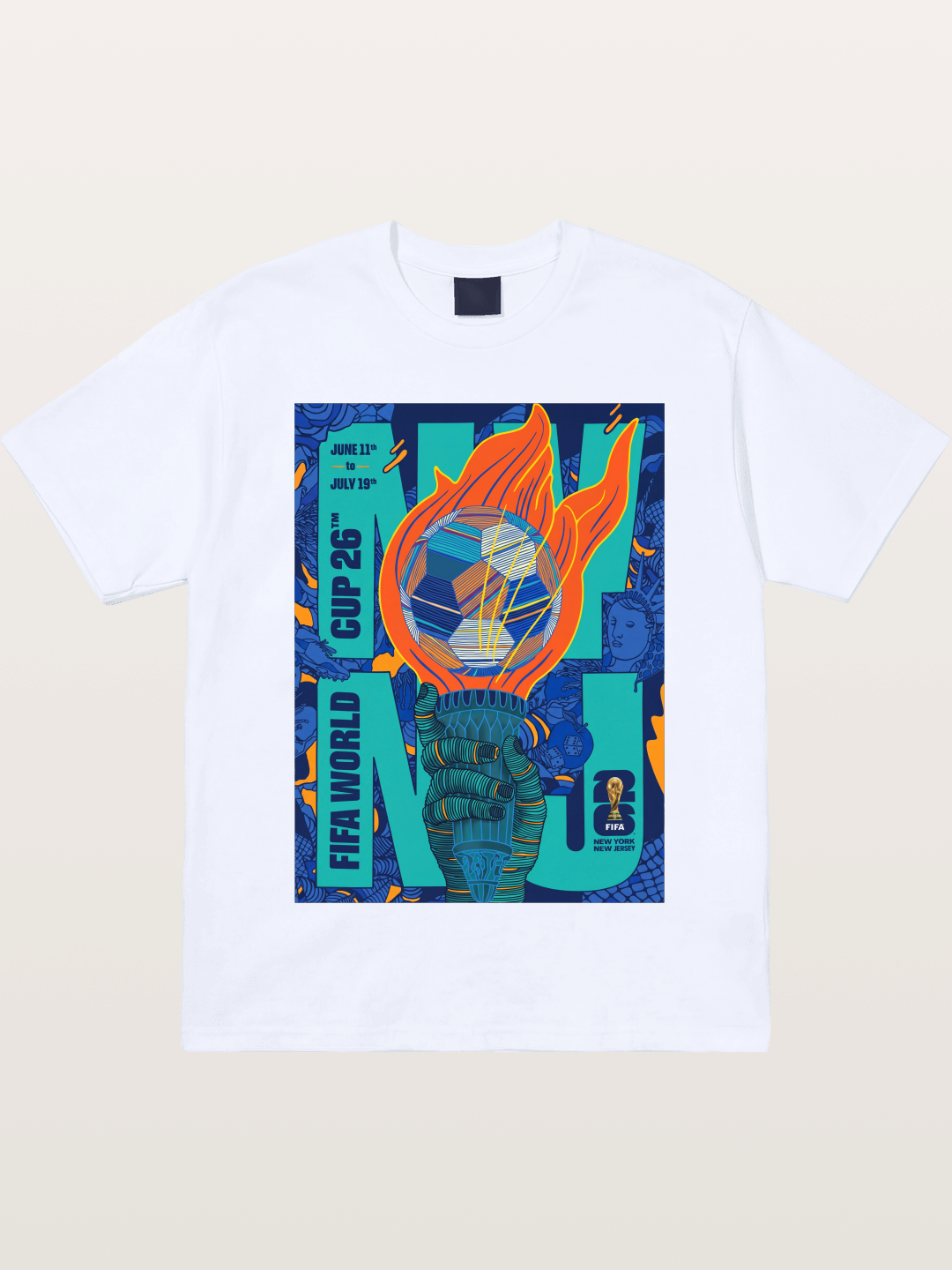 NYNJ WC 2026 Liberty Torch Soccer Gildan T-shirt