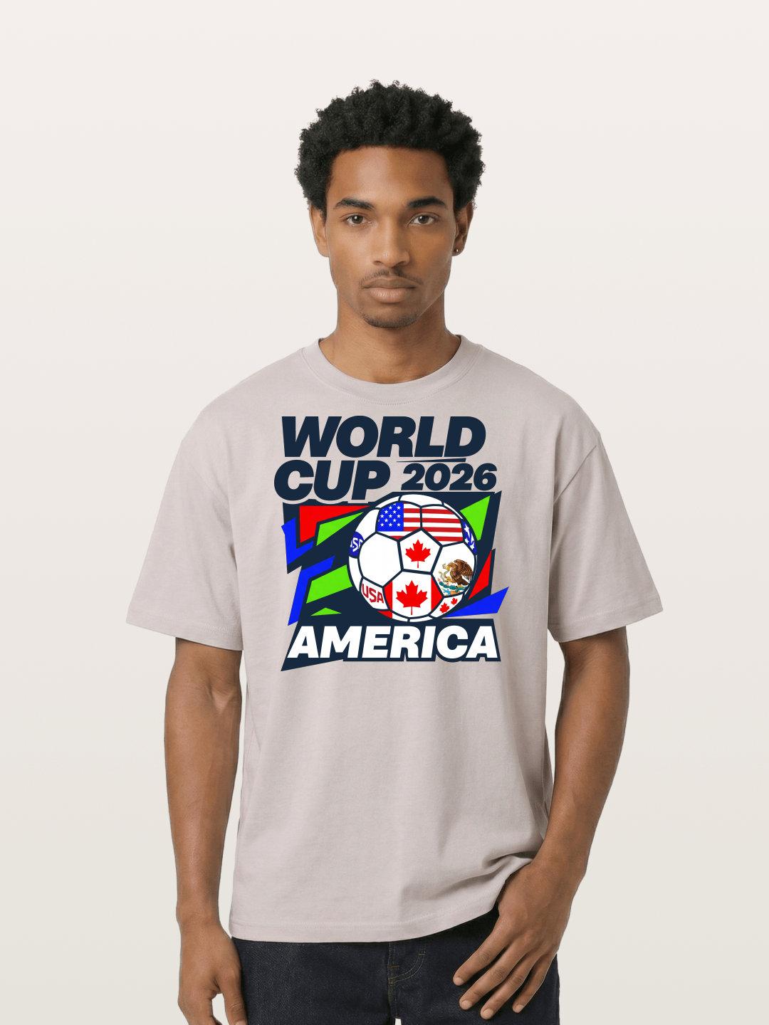 World Cup 2026 America Geometric Cotton T-shirt