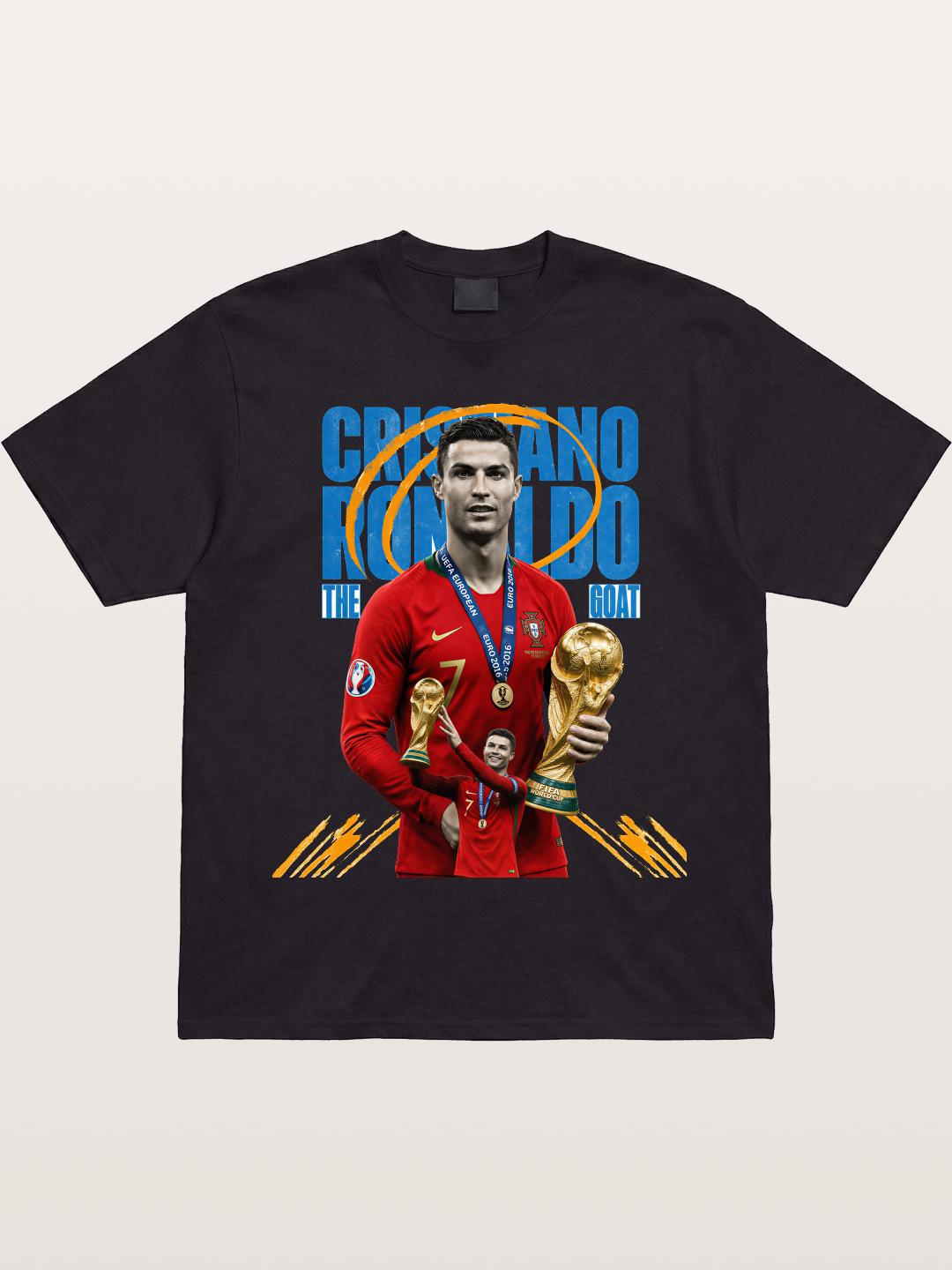 CR7 Portugal WC Trophy Art Gildan T-shirt