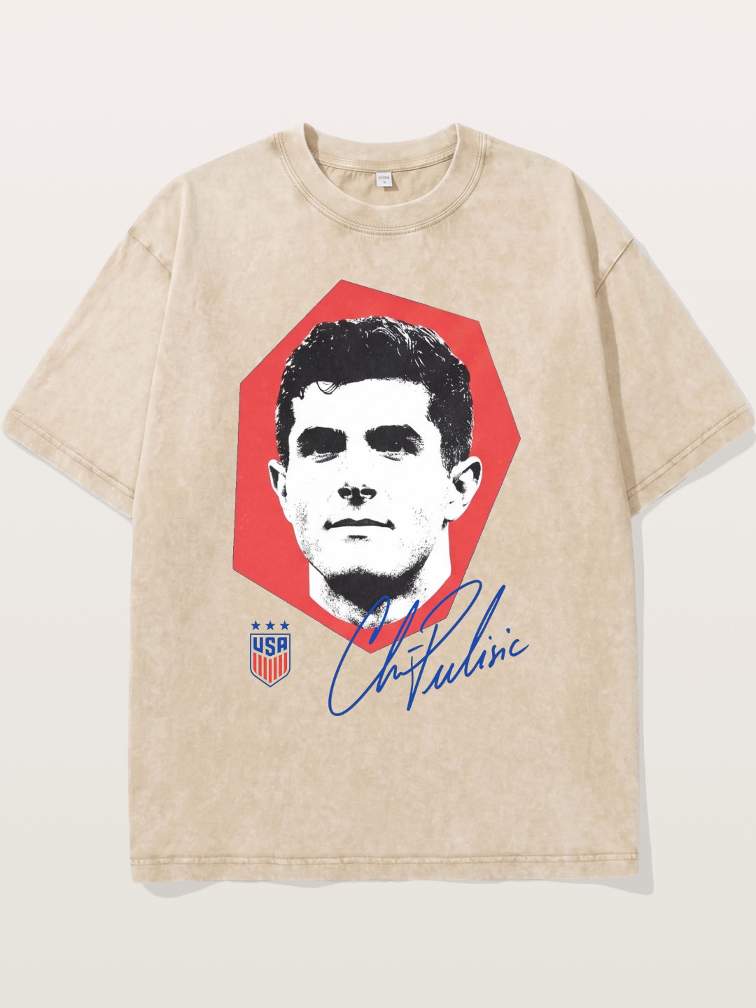 Christian Pulisic Octagon Signed Mark Washed T-shirt
