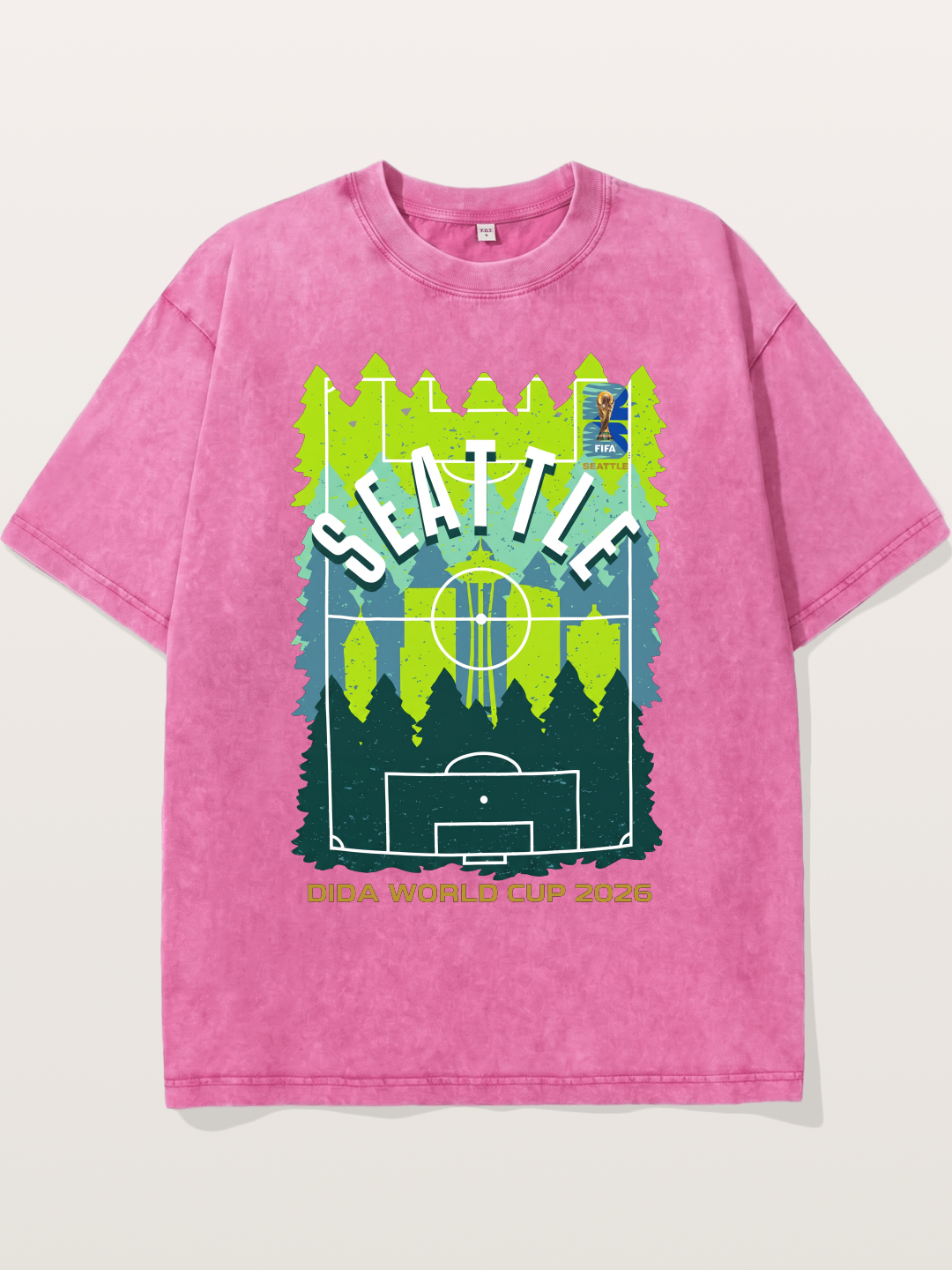 Seattle WC 2026 Forest Soccer Pitch Washed T-shirt