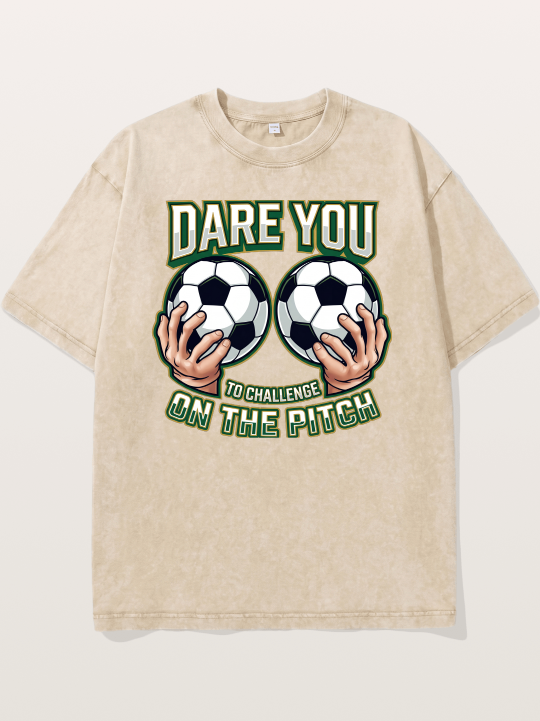 Dare You Challenge Pitch Art Washed T-shirt