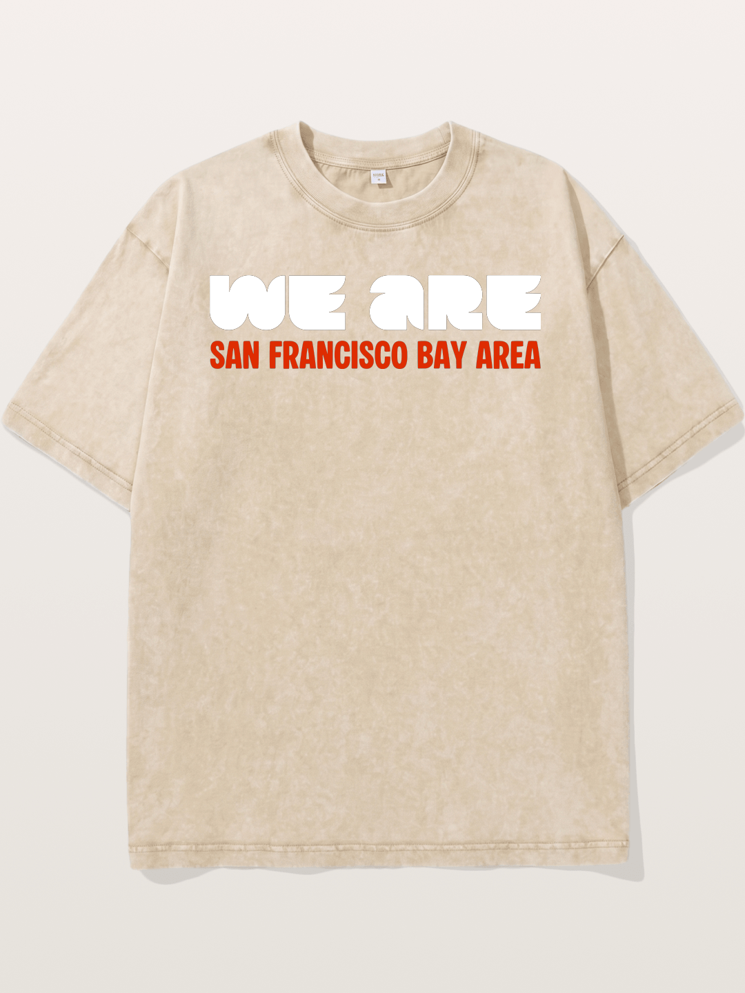 San Francisco Bay Area Red Text Washed T-shirt