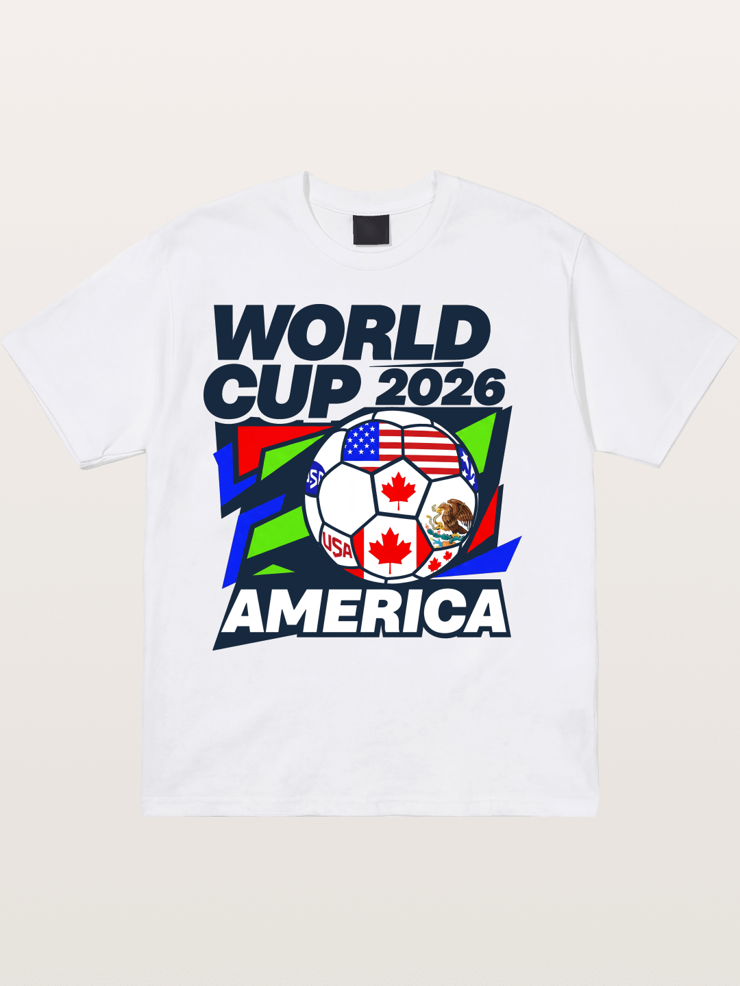 World Cup 2026 America Geometric Cotton T-shirt
