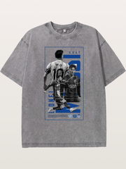 Messi GOAT Collage Poster Washed T-shirt