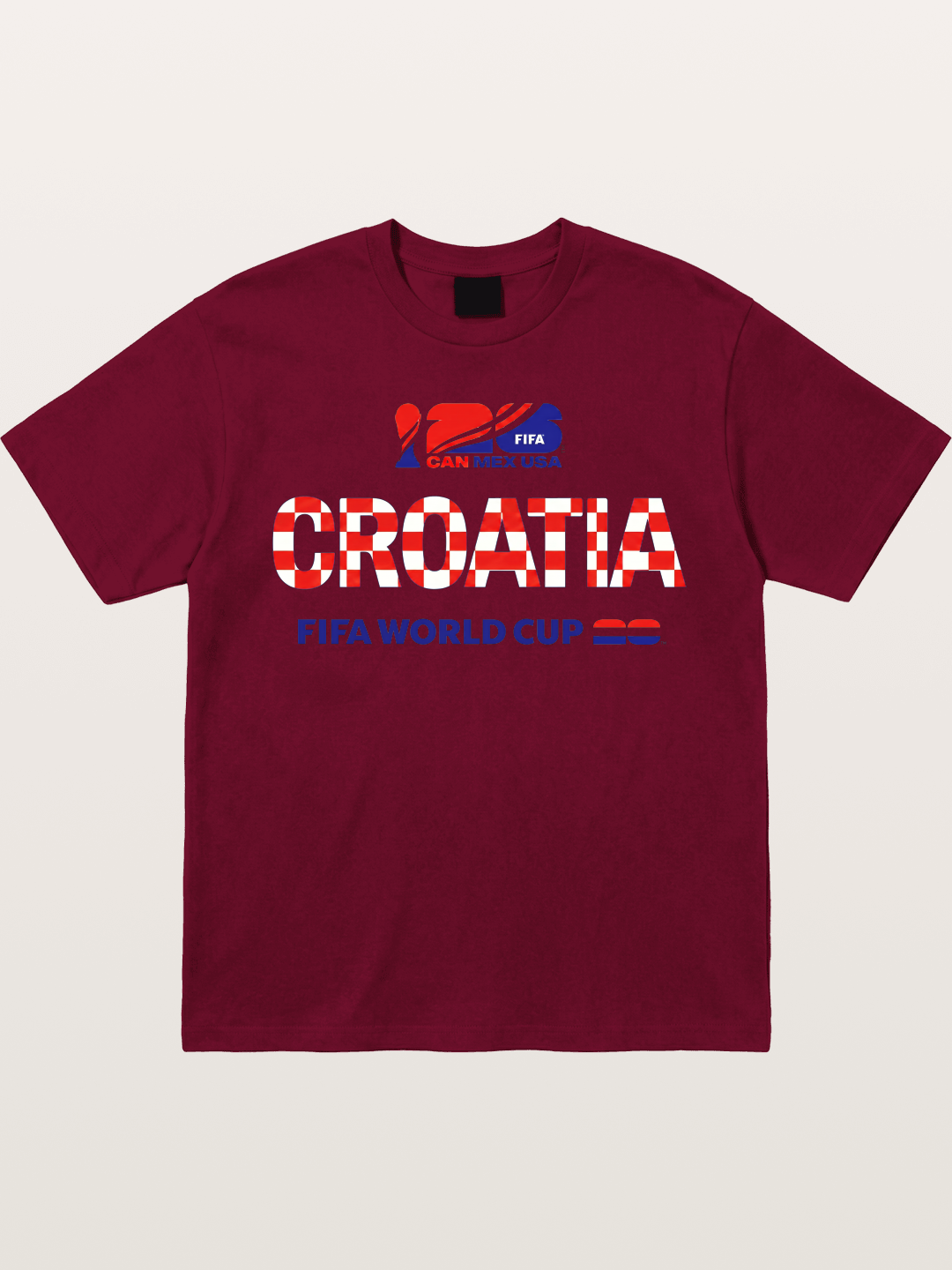Croatia 2026 World Cup Typo Gildan T-shirt