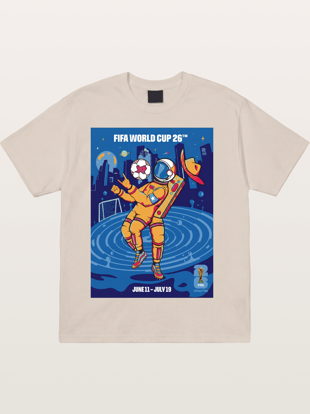 WC 2026 Astronaut Soccer Player Cotton T-shirt
