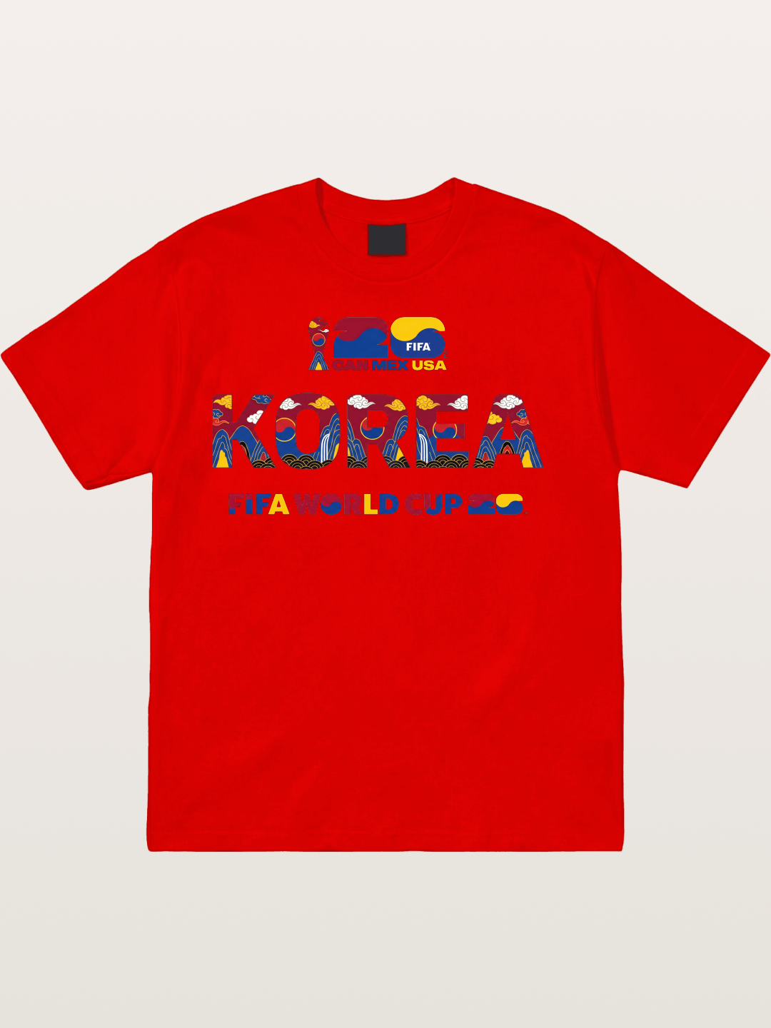 Korea 2026 Folk Ornament Design Cotton T-shirt