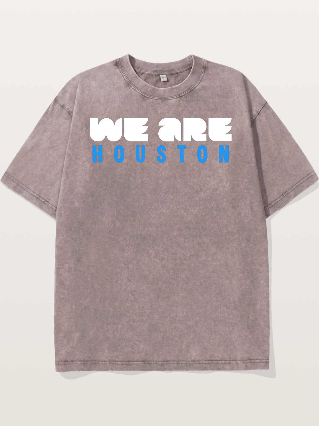 Houston Bright Blue Typo Washed T-shirt