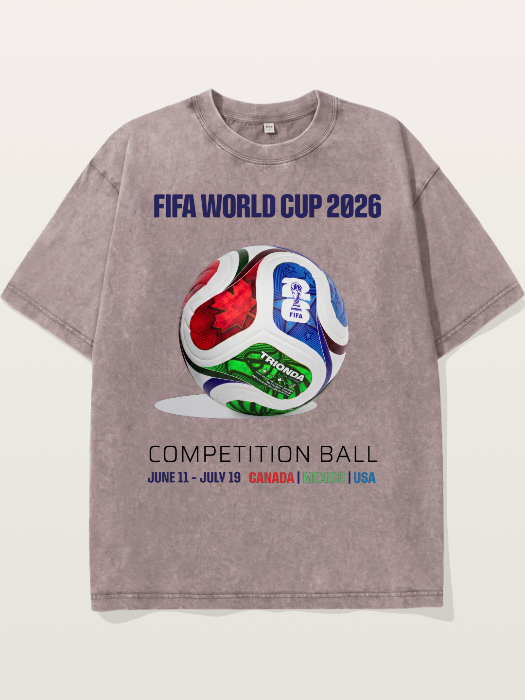 2026 World Cup Official Competition Ball Washed T-shirt