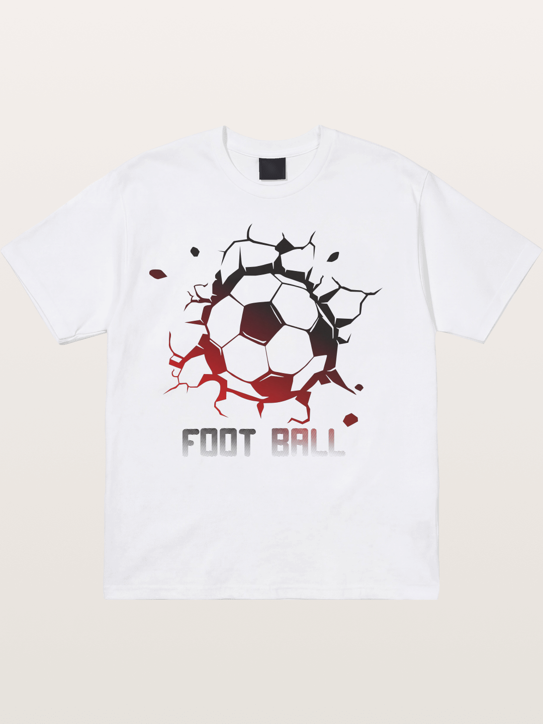 Football Crack Effect USA Style Cotton T-shirt