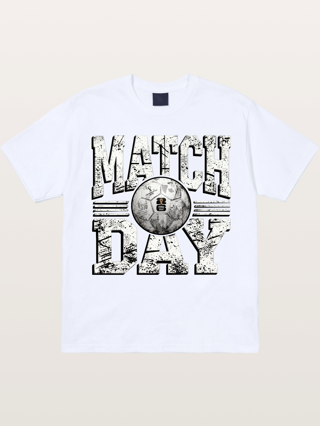 Match Day Grunge Soccer Print Gildan T-shirt